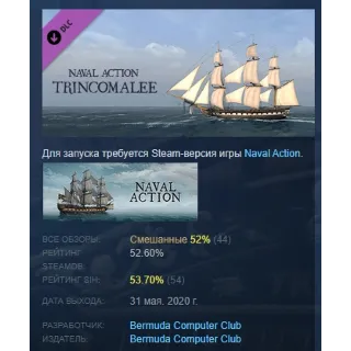 Купить Naval Action - Trincomalee DLC STEAM РОССИЯ