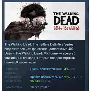 Купить The Walking Dead: The Telltale Definitive Series STEAM