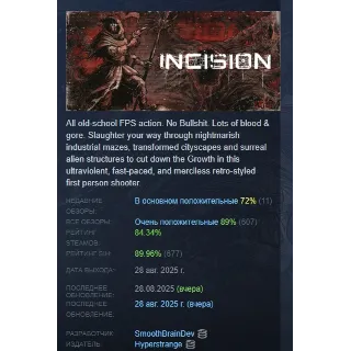 Купить INCISION АВТОДОСТАВКА STEAM GLOBAL МГНОВЕННО ЛИЦЕНЗИЯ