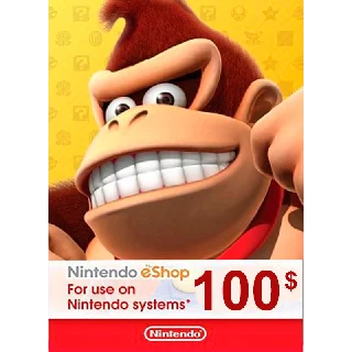 Купить 🎁 КАРТА ОПЛАТЫ NINTENDO ESHOP — 100 USD [USA]