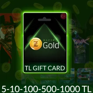 Купить RAZER GOLD ⚡ 5 - 1000 ЛИР ТУРЦИЯ КАРТА КОД🪙ПОПОЛНЕНИЯ