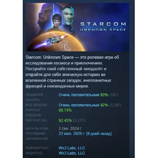 Купить Starcom: Unknown Space АВТОДОСТАВКА STEAM РОССИЯ