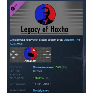 Купить Ostalgie: Legacy of Hoxha DLC STEAM GIFT РОССИЯ
