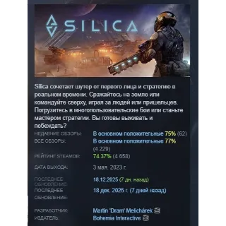 Купить Silica 2023 АВТОДОСТАВКА STEAM GIFT РОССИЯ