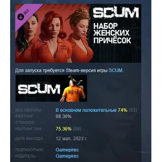 Купить SCUM Female Hair Pack DLC STEAM GIFT РОССИЯ