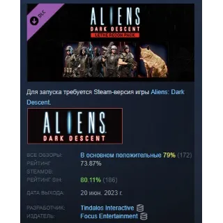 Купить Aliens: Dark Descent - Lethe Recon Pack DLC STEAM
