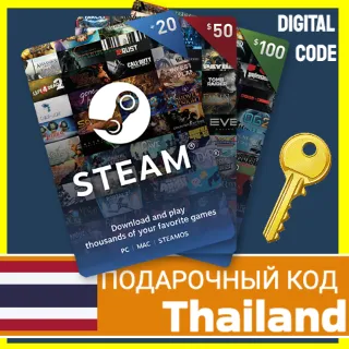 Купить СТИМ КАРТЫ 🇹🇭 ТАЙЛАНД STEAM КОД ПОПОЛНЕНИЯ | ПОПОЛНИТЬ СТИМ Thailand THB БАТ