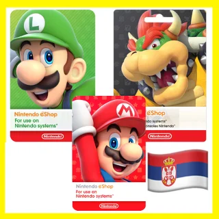 Купить ⭐ ️ВСЕ КАРТЫ ⭐ 🇷🇸Nintendo Gift Card 15-150 EUR (Сербия)