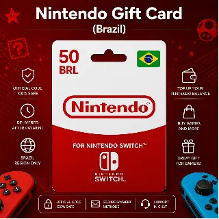 Купить Nintendo Gift Card (Бразилия) 50–500 BRL | Код пополнения Nintendo