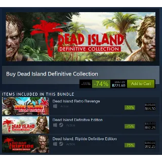 Купить ⭐ ️ Dead Island Definitive Colletion 1+2+3[Steam/Global]