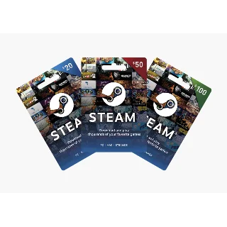 Купить 🔵 STEAM 5-300$ USD | США🇺🇸КАРТЫ ПОПОЛНЕНИЯ ✅ БЫСТРО 🎁