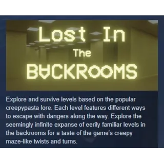 Купить Lost In The Backrooms АВТОДОСТАВКА STEAM GIFT РОССИЯ