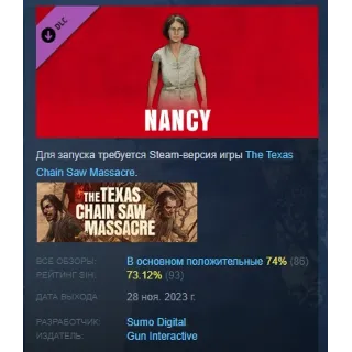 Купить The Texas Chain Saw Massacre - Nancy Character STEAM РФ