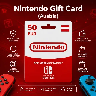Купить Nintendo Gift Card (Австрия) 15–50 EUR | Код пополнения Nintendo