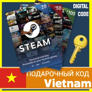 Купить СТИМ КАРТЫ 🇻🇳 ВЬЕТНАМ STEAM КОД ПОПОЛНЕНИЯ | ПОПОЛНИТЬ СТИМ Vietnam Dong ₫ VN
