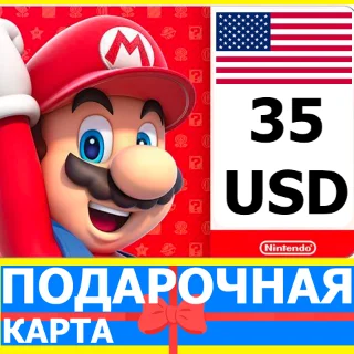 Купить ⭐ ️🇺🇸 Карта Nintendo eShop 35 USD USA США Нинтендо US