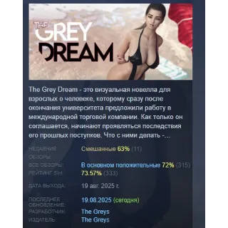 Купить The Grey Dream АВТОДОСТАВКА STEAM РОССИЯ