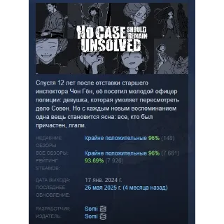 Купить No Case Should Remain Unsolved STEAM GIFT РОССИЯ