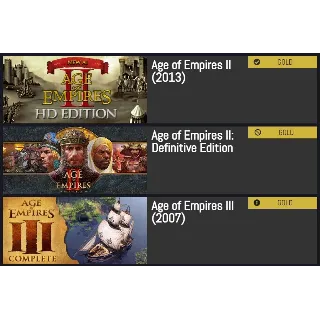 Купить ⭐ ️ Age of Empires III (2007) + Age of Empires II (2013)