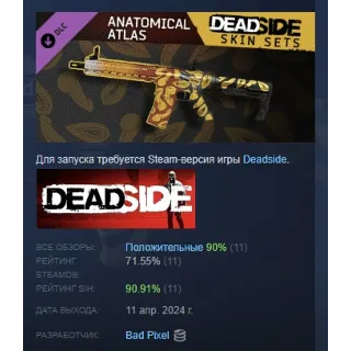 Купить Deadside "Anatomical Atlas" Skin set DLC АВТОДОСТАВКА STEAM РОССИЯ