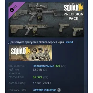 Купить Squad Weapon Skins - Precision Strike Pack DLC АВТОДОСТАВКА STEAM РОССИЯ