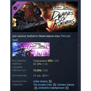 Купить The Last Spell - Dwarves of Runenberg DLC STEAM РОССИЯ