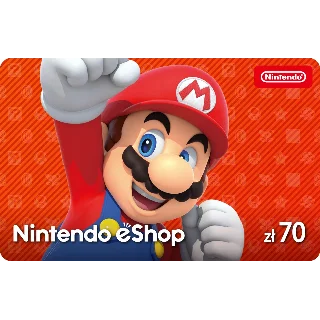 Купить 💎 Карта Nintendo eShop 70zł PLN 🔥 Польша 💎
