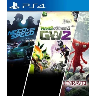 Купить Need For Speed + Unravel + Abzu + P.vs.Z (PS4/RU) П3