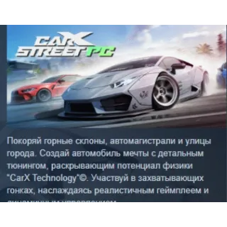 Купить CarX Street АВТОДОСТАВКА STEAM РОССИЯ
