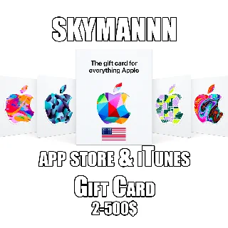 Купить 🍎 🇺🇸iTunes  Apple ПОДАРОЧНАЯ КАРТА 🍎 2-500$ USD США