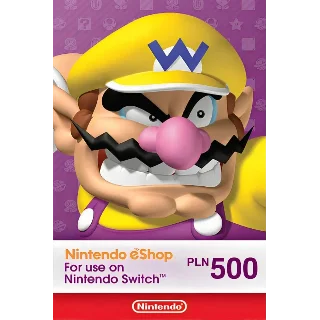Купить 🎁 КАРТА ОПЛАТЫ NINTENDO ESHOP — 500 PLN [PL] | ПОЛЬША