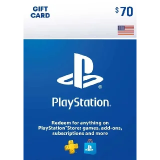 Купить 🎁 PSN USA карта пополнения на 70$ USD (USA) 🔥