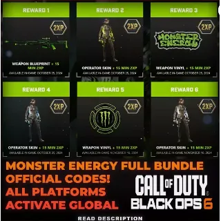 Купить 🌸 🔴 KEY 🔑 MONSTER ENERGY CoD BLACKOPS 6 \ 6 🔴 🌸