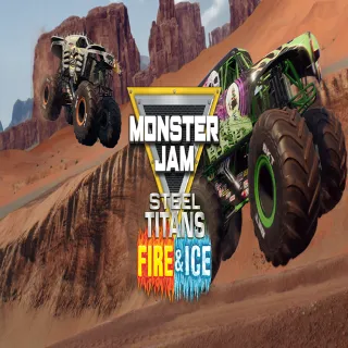Купить 🧸 Monster Jam Steel Titans - Fire  Ice Truck Bundle ✅