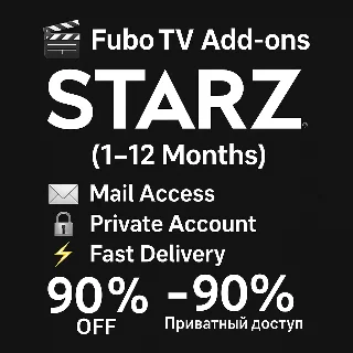 Купить 🎬 Fubo TV Add-ons – STARZ | Приватный доступ 🔐 1 месяц