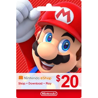 Купить 🍄 Карта пополнения Nintendo eShop 20$ USA США 🍄