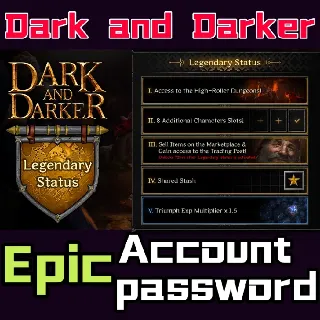 Купить Dark and Darker Легендарный статус | Epic Аккаунт+Парол