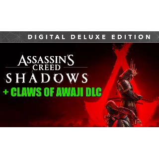 Купить ASSASSINS CREED SHADOWS・DELUXE + CLAWS OF AWAJI・90 ДНЕЙ