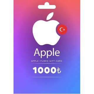 Купить 🍏 🇹Подарочная карта Apple iTunes 1000 TRY Турция🇹🇷 🍏