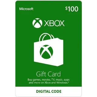 Купить 🎁 Xbox Карта Пополнения 100$ (USD) США 👑