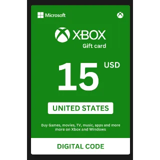 Купить 🎁 Xbox Карта Пополнения 15$ (USD) США 👑