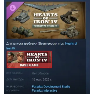 Купить Unit Pack - Hearts of Iron IV: Prototype Vehicles STEAM