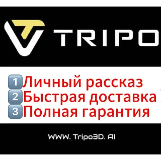 Купить Tripo 3d AI Advanced – подписка на 8000 кредитов, 1 меся