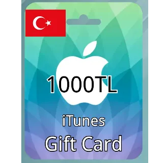 Купить iTunes Gift Card 1000 TL Turkey AUTO