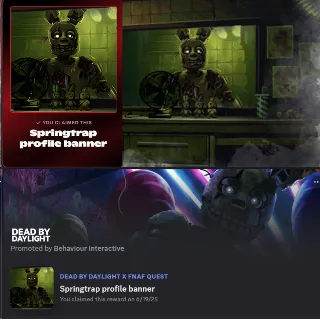 Купить Dead By Daylight Springtrap profile banner CODE