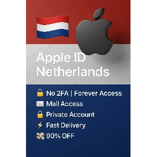 Купить Apple ID Нидерланды 🇳🇱 – Без 2FA | Быстрый доступ 🔐