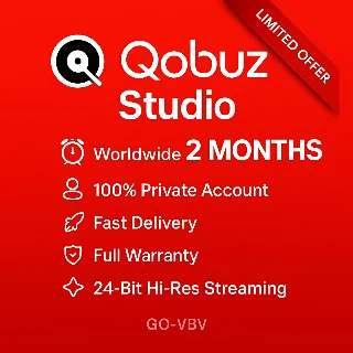 Купить Qobuz Studio – Hi-Res FLAC | 2M | Глобальный доступ🇺🇸