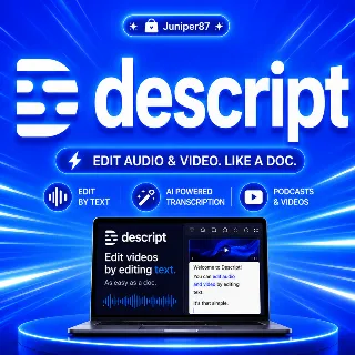 Купить Подписка на аккаунт Descript Ai Hobbyist/Creator 1 меся