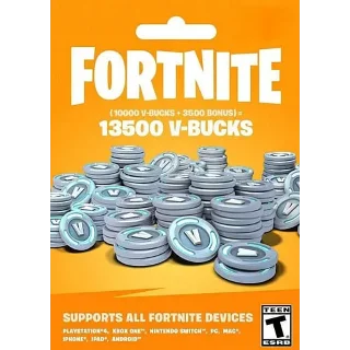 Купить 🎁 Ключ Fortnite - 13500 V-Bucks 🔥 Код Epic Games 🎁