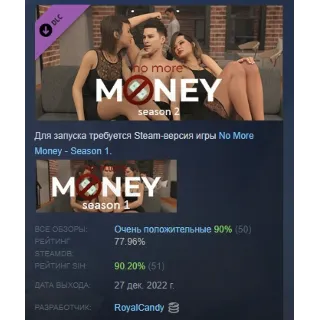 Купить No More Money - Season 2 DLC STEAM РОССИЯ